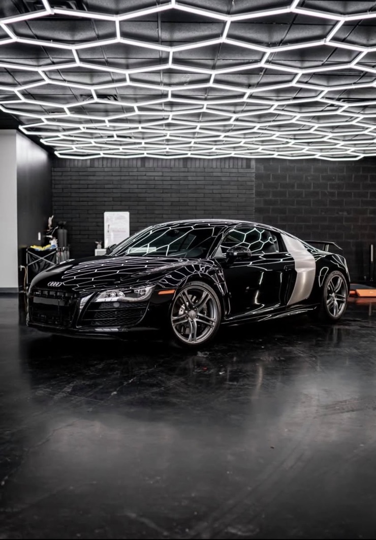 Shop vehicle in the detailing garage